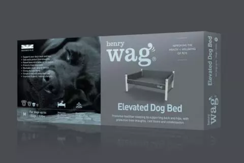 Henry wag raised dog top bed