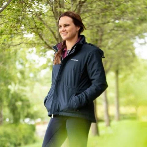Hy Equestrian Synergy Short Waterproof Secure Shield Coat Navy