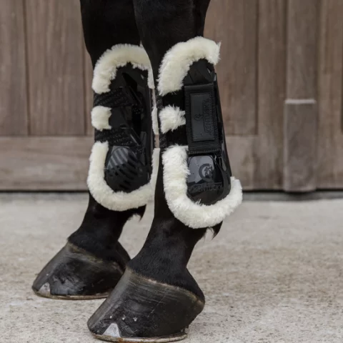 Vegan shearling boots store