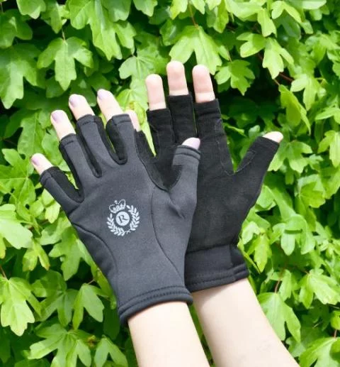 Fingerless horse riding gloves sales