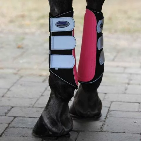 Weatherbeeta Reflective Single Lock Brushing Boots Weatherbeeta Reflective Hi Vis Range