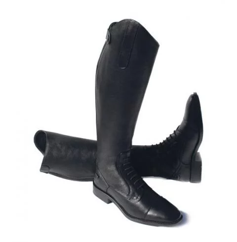 Rhinegold Elite Luxus Leather Riding Boot Standard Height Brown Long Riding Boots Rhinegold