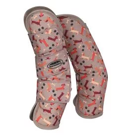 Weatherbeeta 1200D Wide Tab Long Travel Boots - Dachshund Print
