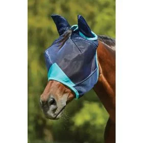 Weatherbeeta ComfiTec Deluxe Fine Mesh Mask With Ears - Navy - WeatherBeeta