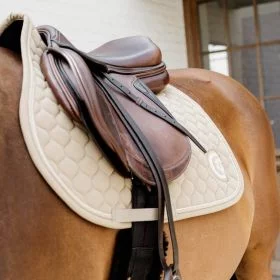 Kentucky 3D Logo Onion Quilt Jumping Saddle Pad - Beige