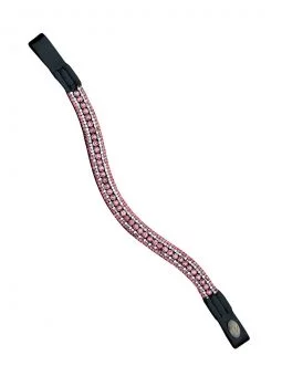 Equipride Curve 5 Row Browband Pink Clear - Equipride