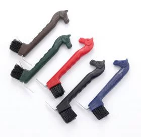 Lincoln Horse Head Hoof Pick with Brush 