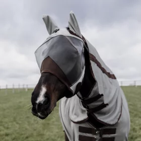 Kentucky Fly Mask Classic with Ears - Silver - Kentucky Horsewear