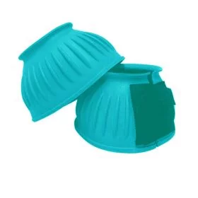 Harlequin Velcro Fastening Over Reach Boots Turquoise