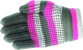 Hy5 Magic Striped Gloves - Pink/Grey - HY