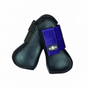Saxon Open Front Tendon Boots - Black Purple - Saxon