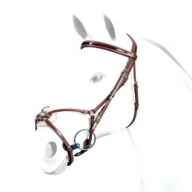 Equipe Grackle Bridle Patent Browband and Rolled Noseband BR33