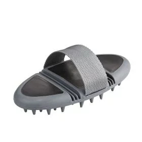 Bitz Two Tone Curry Comb Rubber Grip Contour Black/Grey - Bitz