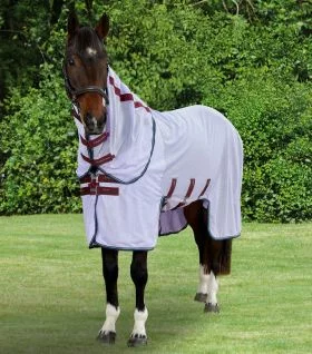 Premier Equine Bug Buster Fly Rug with Detachable Neck and Belly Flap - Lavender