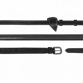 Dy’on Working Collection 1/2 Inch Rubber Reins - Black - Dy'on