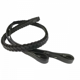 EcoRider Plaited Reins - Black - EcoRider