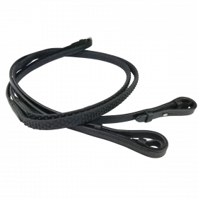 EcoRider Flexi Fine Reins 5/8" - Black - EcoRider