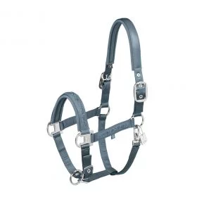 Eskadron Mattgloss Jewel Double Pin Headcollar Classic Sports SS25 - Steel Blue - Eskadron
