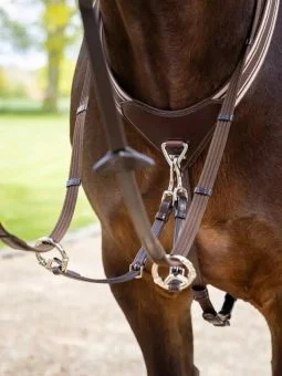 LeMieux Arika Elasticated Breastplate - Havana Silver