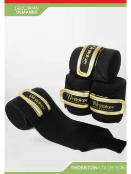 John Whitaker Thornton Elastic Bandages Black - Gold