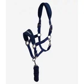 John Whitaker Club Headcollar and Leadrope Set - Navy 