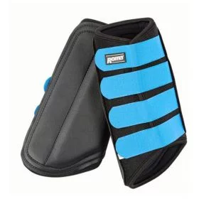 Roma Neoprene Brushing Boots - Pair  Black - Blue