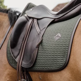 Kentucky Colour Edition Leather Dressage Saddle Pad Olive