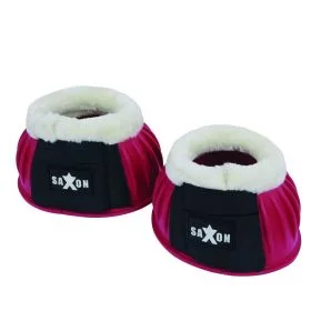 Saxon Fleece Trim Rubber Bell Boots - Pink