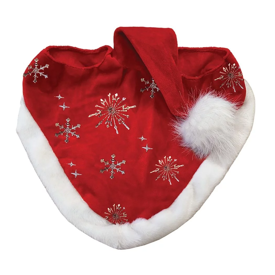 Equetech Santa Glitter Snowflake Hat Horse Bonnet - Equetech