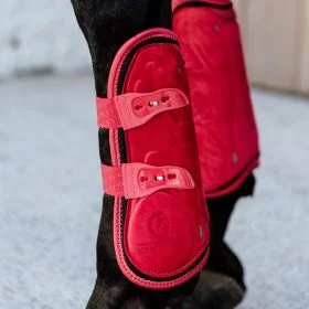 Kentucky Horsewear Tendon Boots Bamboo Elastic Velvet - Red