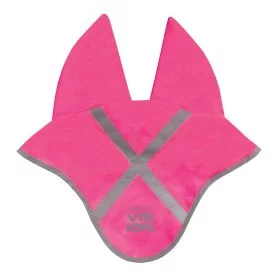 Equetech Hi-Vis Vision Acoustic Soundless Horse Ear Bonnet - Pink
