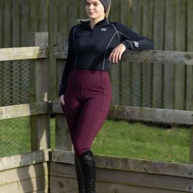 Woof Wear Winter Riding Tights - Full Seat - Plum - Woof Wear