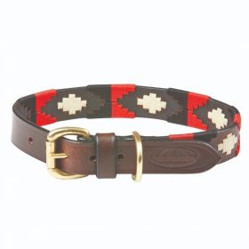 Weatherbeeta Polo Dog Collar-Cowdray/Brown/Black/Red/White-XXLarge - Clearance - WeatherBeeta