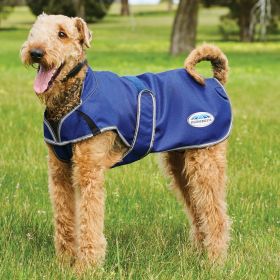 WeatherBeeta ComFiTec Premier Free Parka Deluxe Dog Coat Medium - Dark Blue/Grey/White