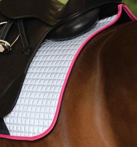 Weatherbeeta Reflective Prime All Purpose Saddle Pad-Silver/Pink-Pony -  WeatherBeeta