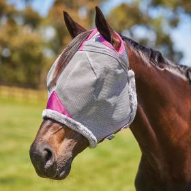 Weatherbeeta Comfitec Deluxe Durable Mesh Mask - Black - Purple - WeatherBeeta
