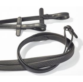GFS Premier Collection Performance Rubber Grip Rein Black