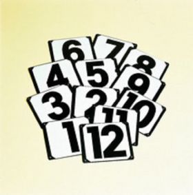 Stubbs Screw On Steel Arena Numbers 1-25 Plus 3 x A and 3 x B - Special Order Item