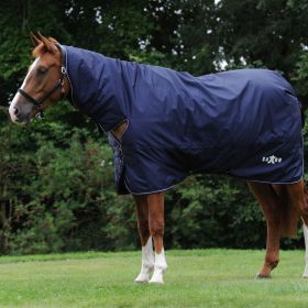 Saxon Defiant 600D Combo Medium Turnout Rug - Navy - White