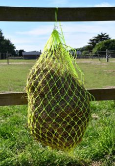 Rhinegold Monarch Slow Feeder Small Hole Haynet-36 inch - Neon Yellow - Rhinegold