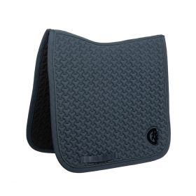 Kentucky Horsewear Dressage Saddle Pad Plaited 3D Logo - Pine Green
