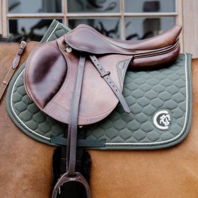 Kentucky 3D Logo Onion Quilt Jumping Saddle Pad - Pine Green