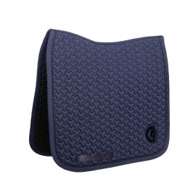 Kentucky Horsewear Dressage Saddle Pad Plaited 3D Logo - Navy