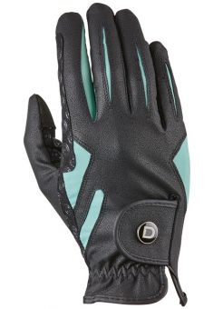 Dublin Cool-It Gel Riding Glove - Black - Teal -  Dublin