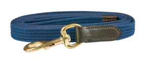 Kincade Leather Web Lead - 2 Metre Navy - Brown