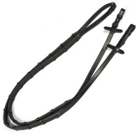 Amerigo Hand Grip Rubber Reins  Black