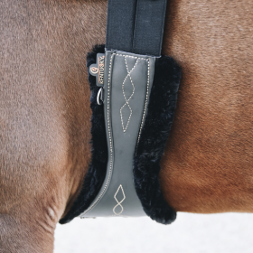 Kentucky Sheepskin Anatomic Girth Cover - Black -  Kentucky Horsewear