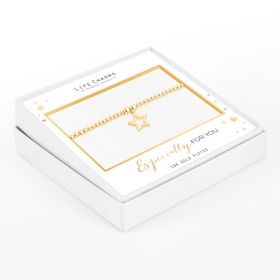 Life Charms Dazzling Open Star Bracelet in Gold