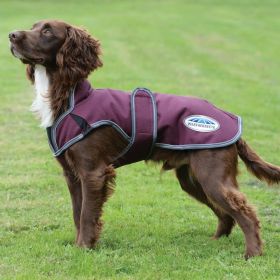 WeatherBeeta ComFiTec Premier Free Parka Deluxe Dog Coat Medium - Grey/Burgundy - WeatherBeeta