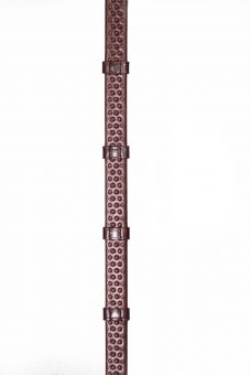 Henry James BioThane Bio Grip Hybrid Rubber Reins with Leather Stoppers - Brown -  Henry James